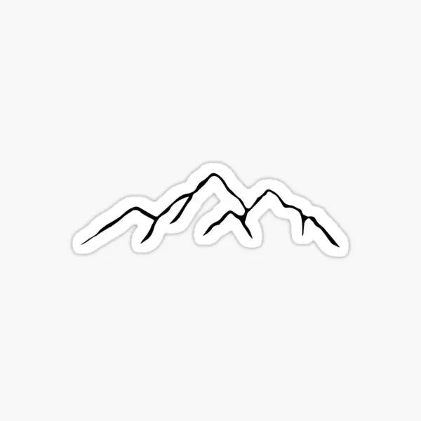 Mountains  5PCS Stickers for Stickers Luggage Decor  Laptop Water Bottles Cute Car Wall Print Home Window Bumper Roo